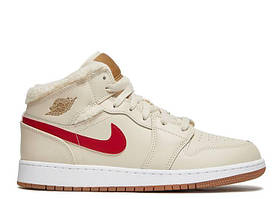 Оригінальні кросівки Air Jordan 1 Mid Fleece Pearl White (DO2207-264)