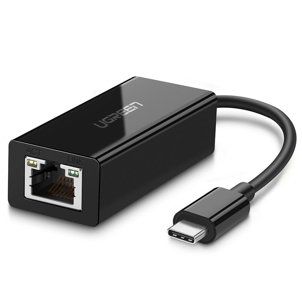 Дротовий мережевий адаптер UGREEN USB C — RJ45 Gigabit USB-C Ethernet Adapter Grey (US236)