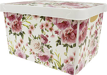 Коробка-бокс "Qutu Style Box" Rose Pink з кришкою 22л №93065