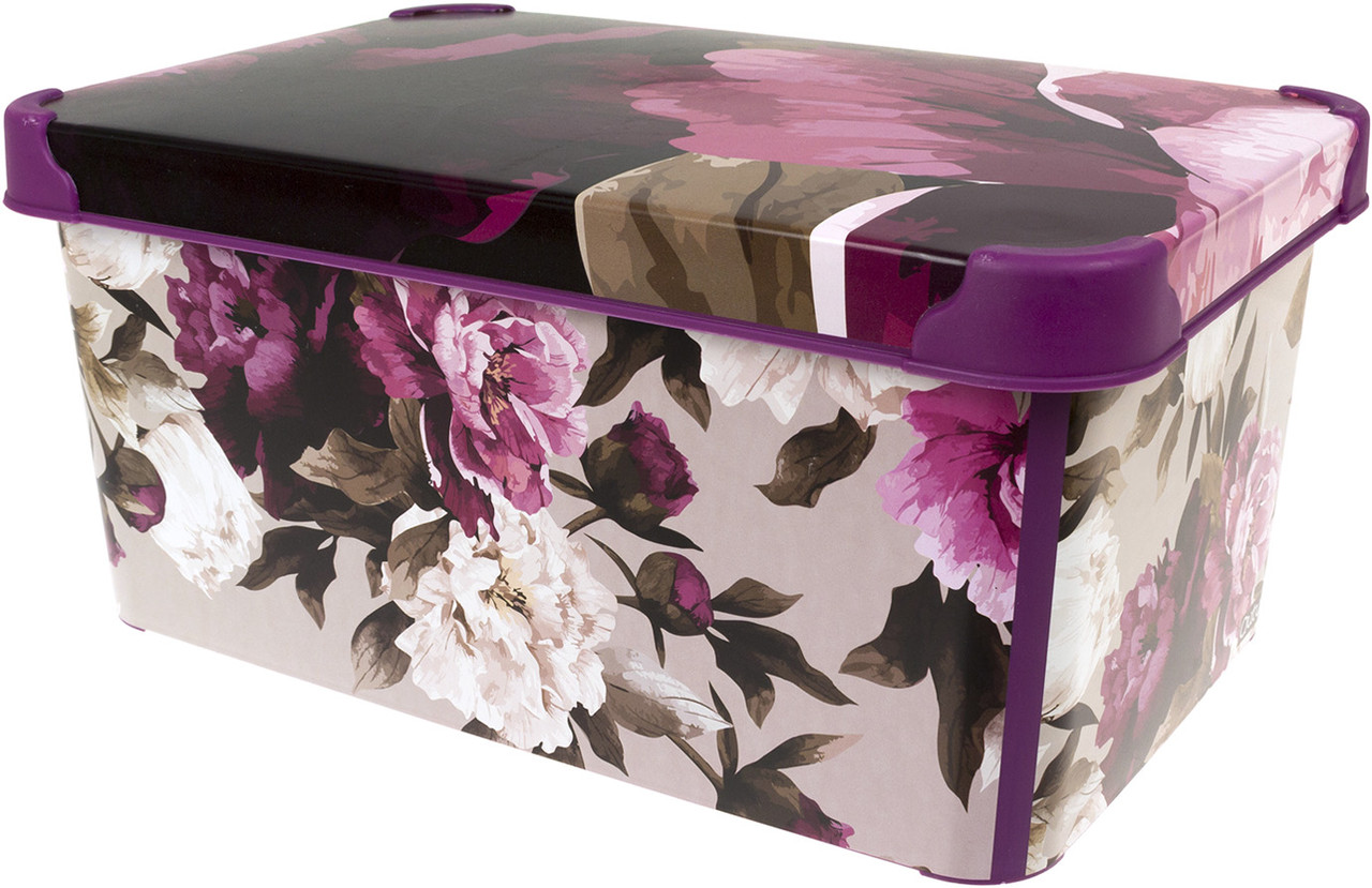 Коробка-бокс "Qutu Style Box" Rosy з кришкою 10л №92716