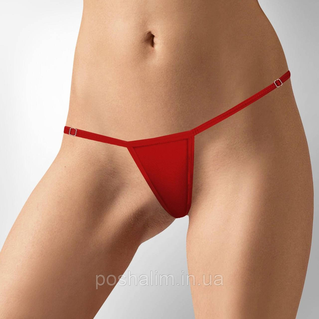 Сексуальні трусики з ланцюжком Bad Bitch червоні, розмір L-2XL, фото 1