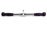 Ручка, ручка для тяги на трицепс і біцепс пряма обгумована HIGHQ SPORT 56 см SC-8083