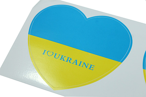 Наклейки Heart UKRAINE 10х10см/2шт, фото 3