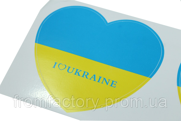 Наклейки Сердце Украина 10х10см/2шт - фото 4 - id-p121209064