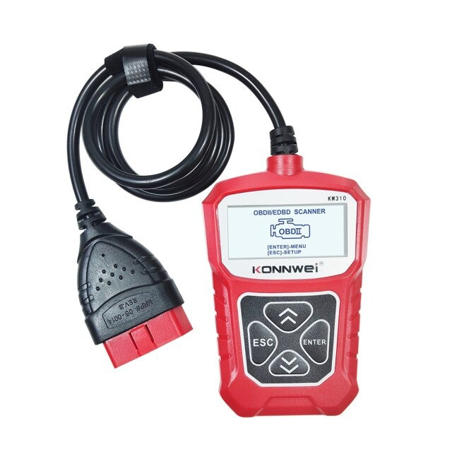 Диагностический автосканер OBD II Konnwei KW310 CAN OBDII + EOBD Code Reader Red - фото 6 - id-p1543743074