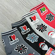 Шкарпетки жіночі середні зимові махрові р.36-40 новорічні асорті INALTUN 30033348, фото 4