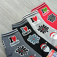 Шкарпетки жіночі середні зимові махрові р.36-40 новорічні асорті INALTUN 30033348, фото 8