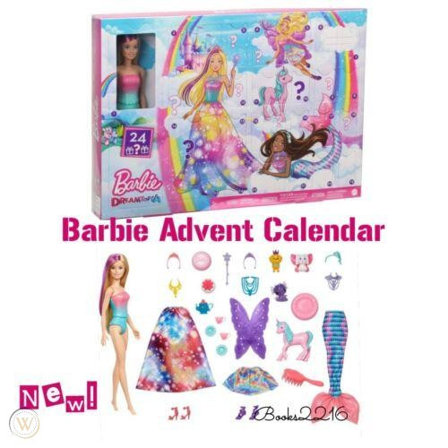 Адвент календар Барбі Дримтопия, русалка, принцеса, фея), 24 сюрпризу Barbie Dreamtopia Advent Calendar