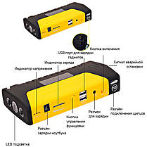 Пусковий пристрій авто акумулятора MHZ Jump Starter 6756 2000W, зелене, фото 5