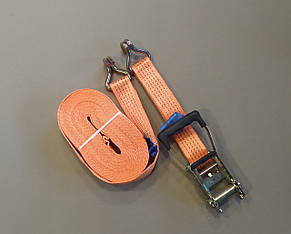 Стяжка вантажу, ремінь 5t. 50mm.x14m.(0.5+13.5) прорезин. ручка DK-3912