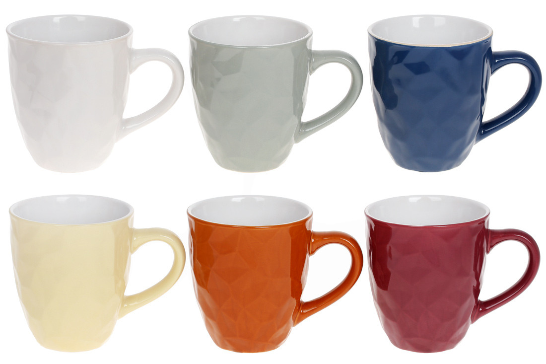 Кухоль керамічний 340мл Валенсія, 6 дизайнів - 12 шт УПАКОВКА ТОВАР ВІД ВИРОБНИКА