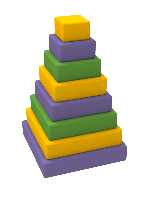 Модульный конструктор Пирамидка квадратная Kidigo (44066)