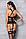 Сітчастий комплект корсет з халтером, знімні підв'язки, трусики Amanda Corset black XXL/XXXL-Passion, фото 4