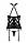 Сітчастий комплект з візерунком: корсет з халтером, підв'язки, трусики Hima Corset black L/XL - Passion, фото 6