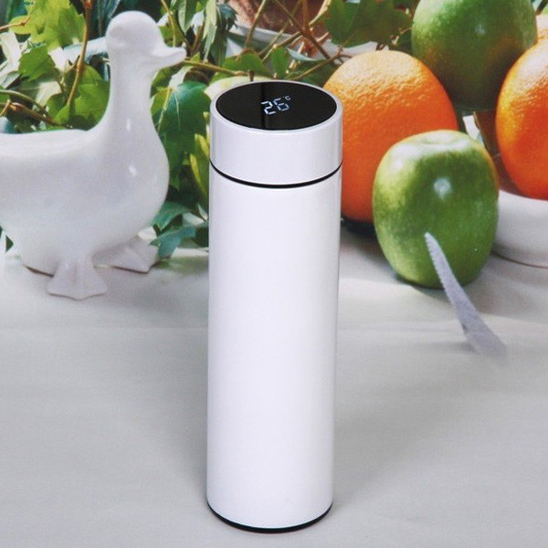 Розумний термос з індикатором температури 500 мл Білий, фото 1