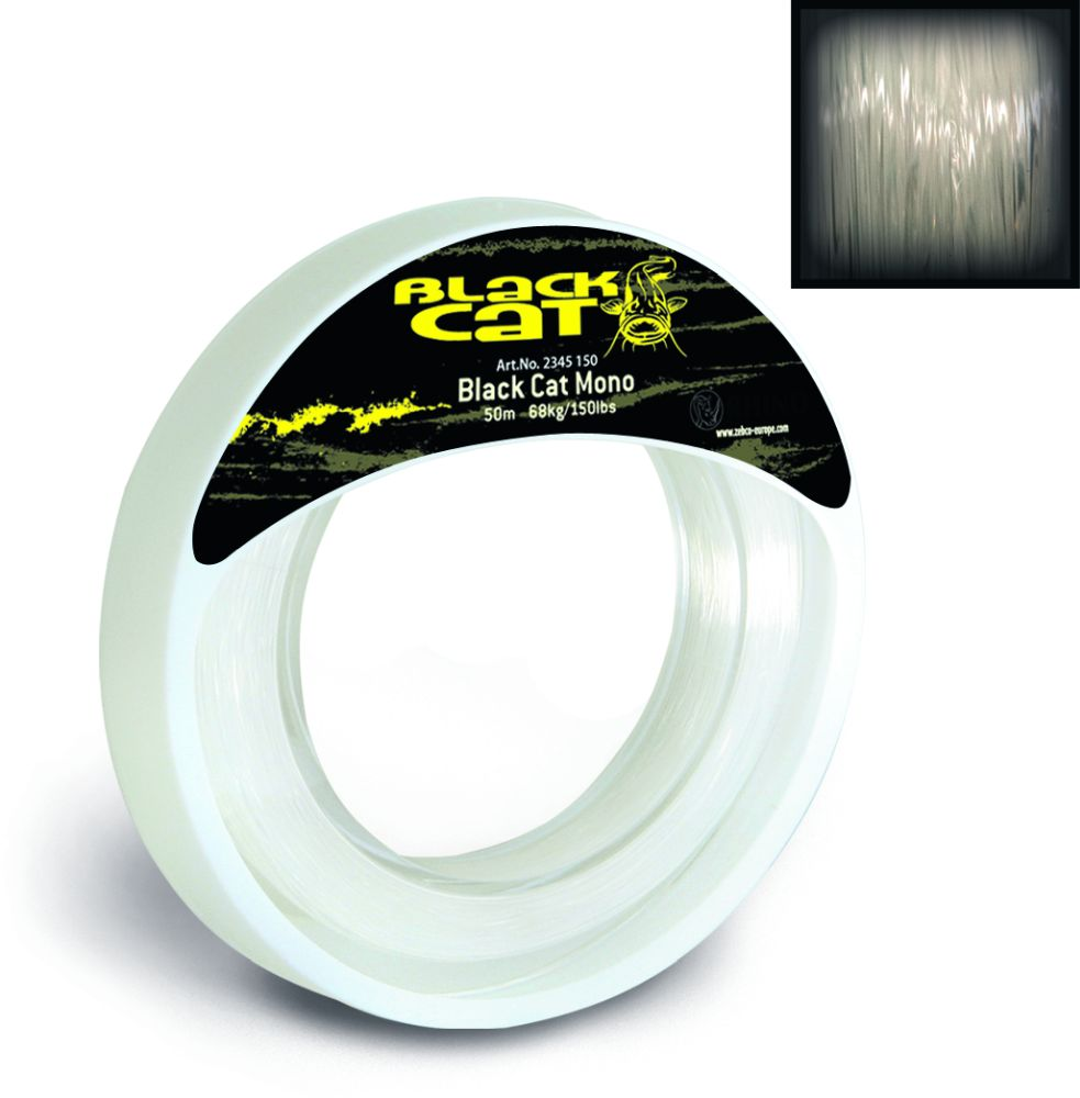 Волосінь для сома Black Cat Mono Leader, 120lb / 54kg, 1,0 мм, 50 м (2345120)