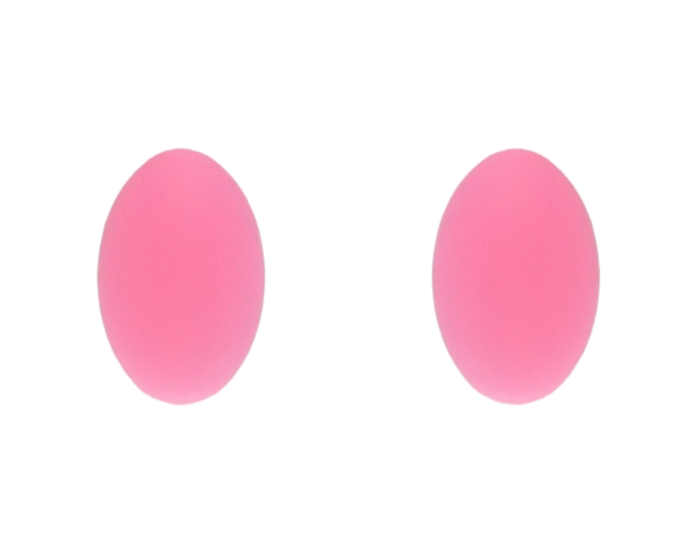 Сережки Xuping QQMM Родій пусети "Овальні з покриттям Soft-touch"