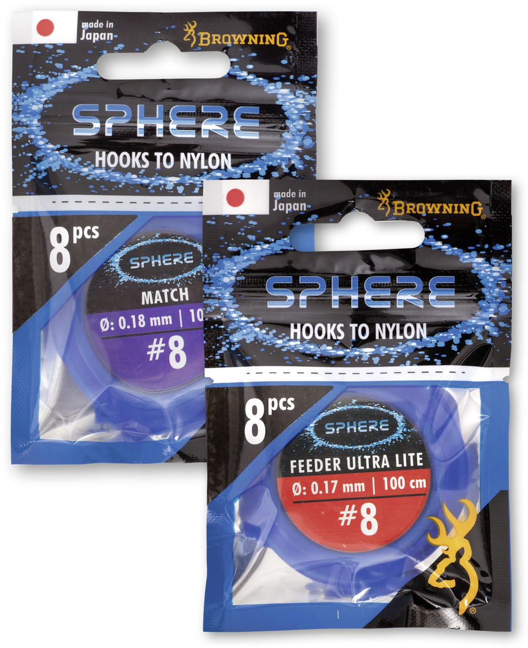 Повідці готові # 14 Browning Sphere Ultra Strong black nickel 2,05kg, 4,50lbs Ø0,14mm 100cm 8pcs 0,14g