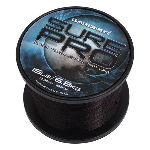 Волосінь коропова Gardner Sure PRO, 0,35 мм, 15 lb, 6,8 кг, black (SPRO15)