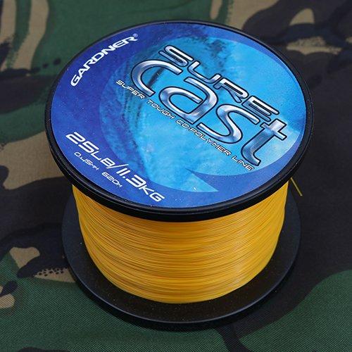 Волосінь коропова Gardner Sure Cast, 0,40 мм, 20 lb, 9,1 кг, solid yellow