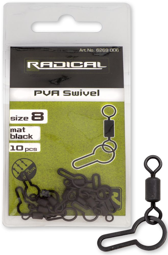 Кліпса для ПВА Radical PVA Swivel mat black non reflective 10pcs, фото 1