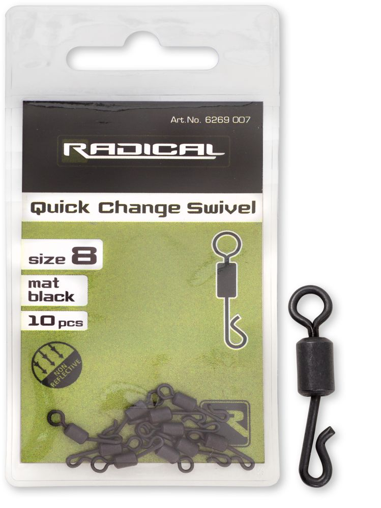 Вертлюг Radical Quick Change Swivel mat black non reflective 10pcs, фото 1
