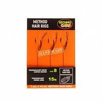 Готовий поводок Method 15Lb. Curve Shank Hook №8. 1уп. - 3 шт.