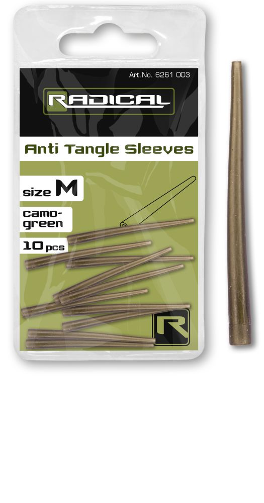 Трубка Radical Anti Tangle Sleeves M camo-green 10шт, фото 1