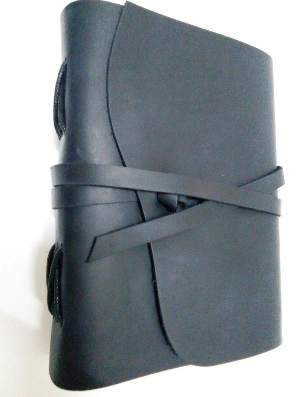 Шкіряний блокнот COMFY STRAP А5 темно-синій ручна робота, фото 1