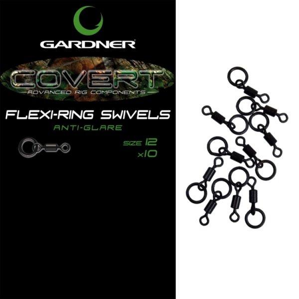 Вертлюжек c кільцем Gardner Covert Flexi-Ring Swivel №12 Anti Glare (10шт), фото 1