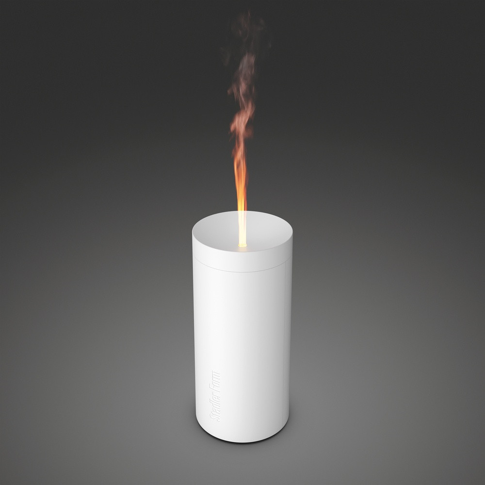 Аромодифузор ультразвуковий Lucy Люсі Black Stadler Formc ефектом свічки, що палає, 50 мл Білий