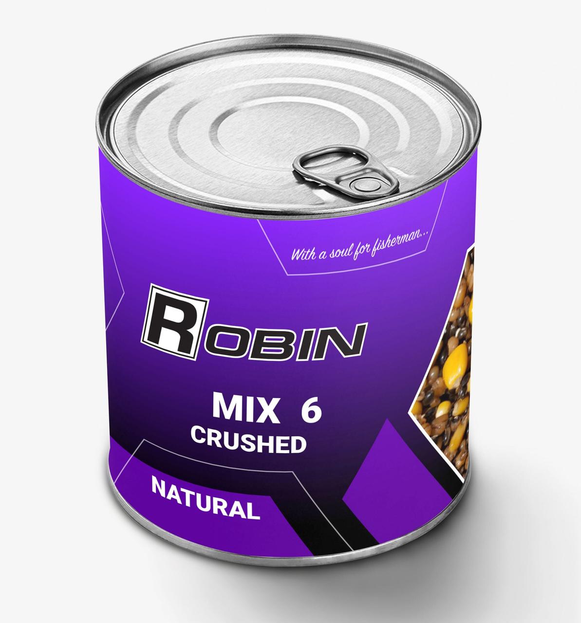 "MIX-6" зерен дробл. ROBIN 900 ml.з/б НАТУРАЛ