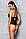 Сітчастий боді з халтером і ритмічним малюнком Hima Body black S/M - Passion Feromon, фото 5