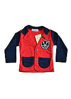 Піджак для хлопчика з довгим рукавом і логотипом червоний