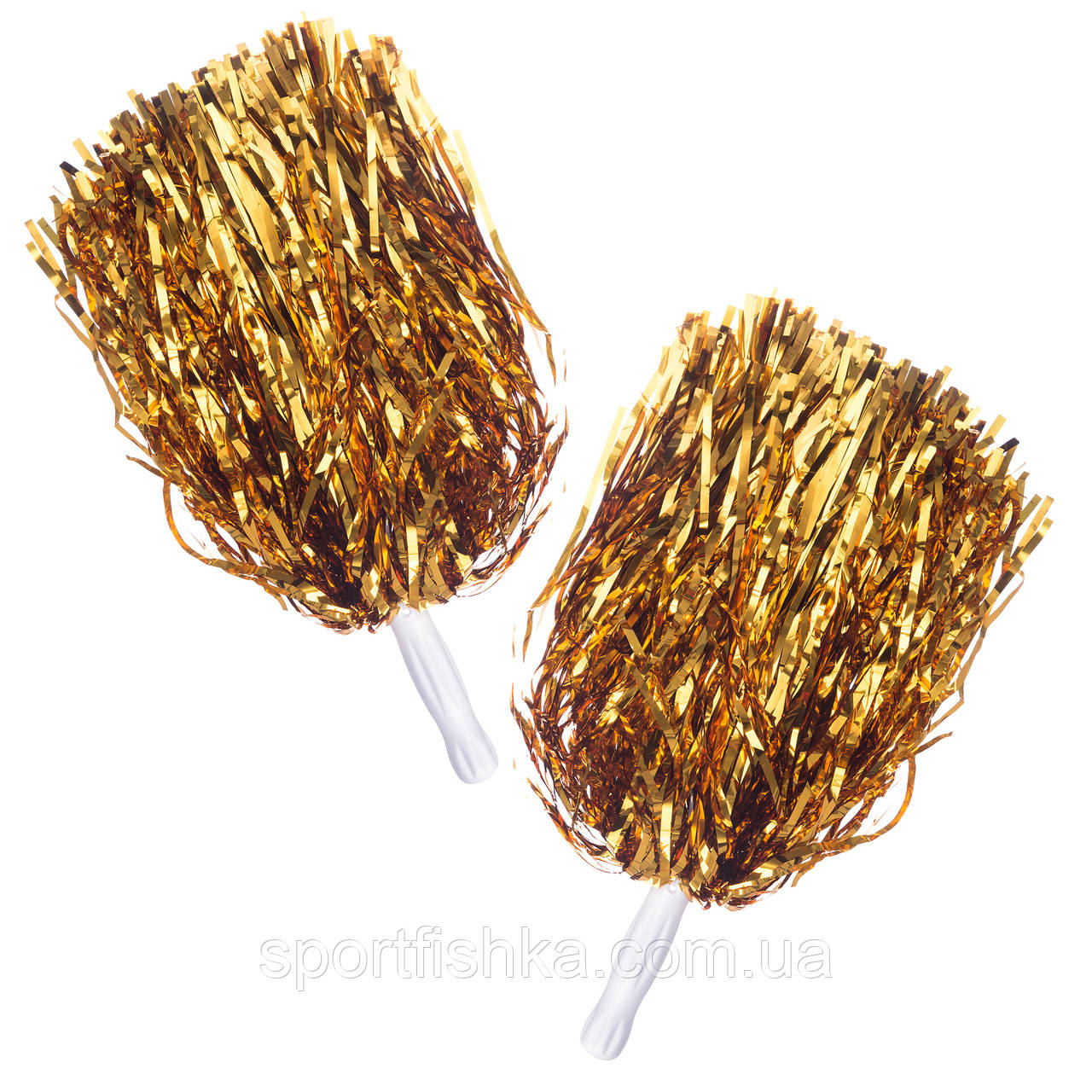 Помпони для чирлідингу 38 см Pom-Poms (пара) золото, фото 1