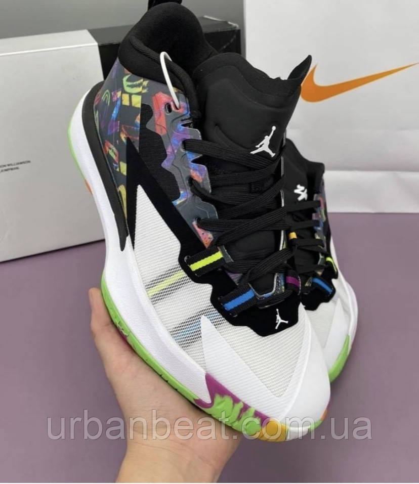Чоловічі баскетбольні кросівки Jordan Zion 1 White/Black/Green, фото 1