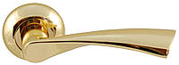 Ручки на межкомнатные/ входные двери SIBA Genoa R01 полированное золото (01 01)