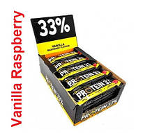 Go On Nutrition, Протеїновий батончик Protein Bar 33%, 50 грам *25 штук Vanilla Raspberry, Ваніль малина, 50