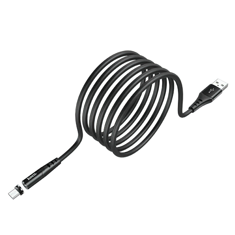 Магнитный кабель для зарядки телефона Hoco X60 Micro USB черный, шнур для зарядки USB - Micro USB (NS) - фото 5 - id-p1543927636