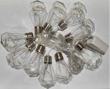 Гірлянда Бахрома 10 LED (лампочка з каплею роси) 3м.* 0,6м. колір тепло-білий (CRT-027WW) 1/24