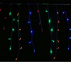 Гірлянда Бахрома 120 LED прозорий провід 3 м.*0.7 м. колір мульті (RV-45) 1/60
