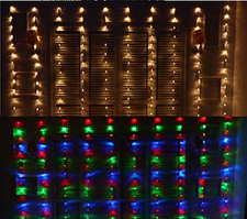 Гірлянда прозорий провід Водоспад Конус 240L 1,5м*1,5м колір мультик (240L-M) 1/50