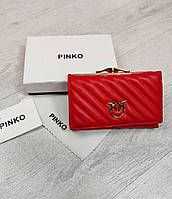 Жіночий гаманець Pinko Пінко в кольорах, гаманці шкіряні, гаманець на магніті, брендовий гаманець шкіра Червоний