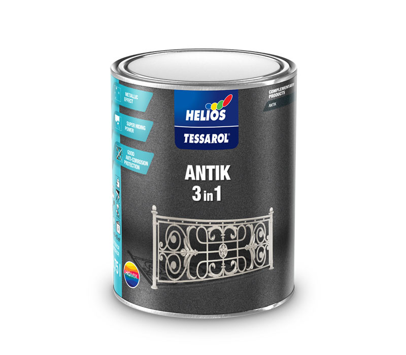 Антрацит декоративне покриття Helios Tessarol Antik 3в1 0,75