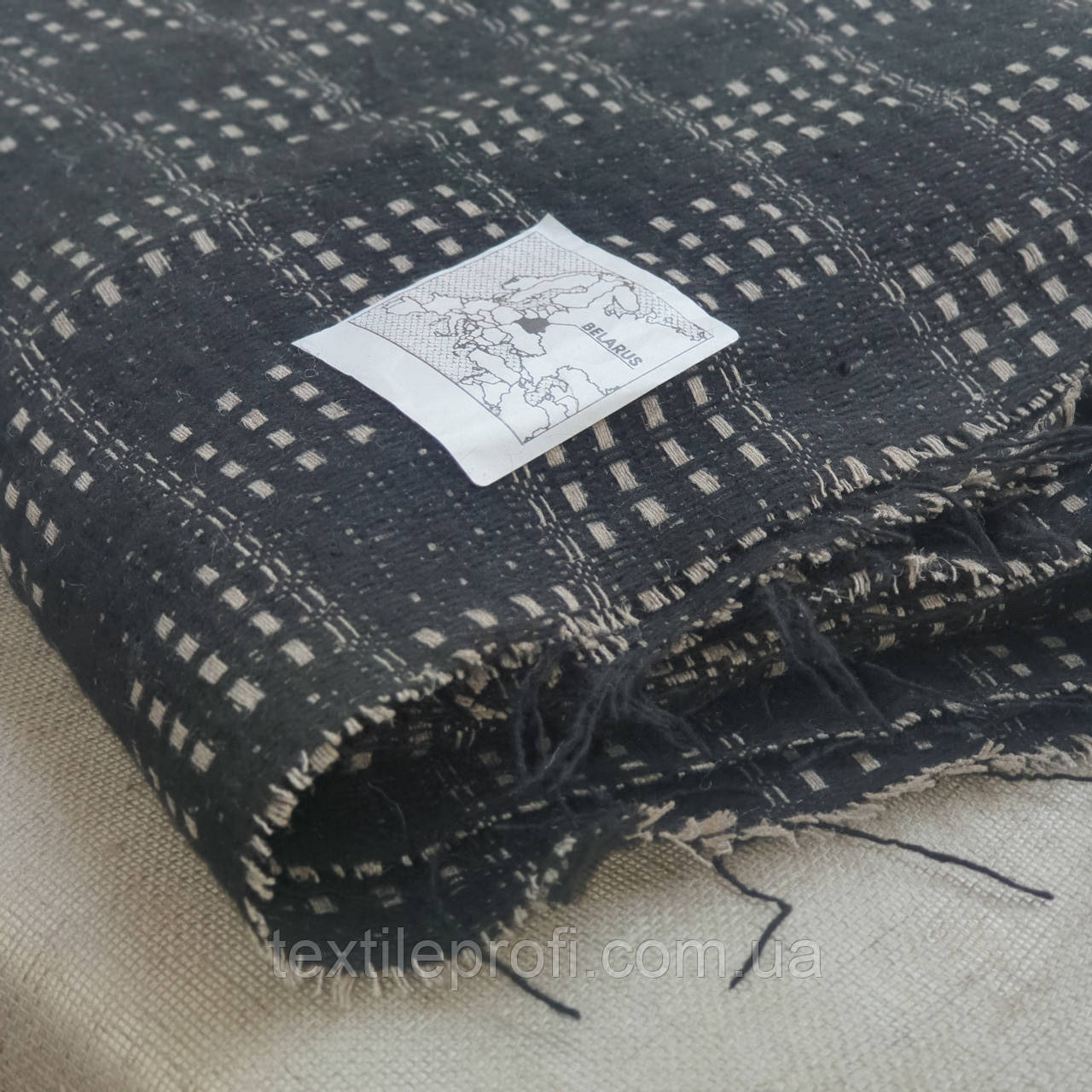 Лляна щільна тканина "Rustique" (шир. 150 см)