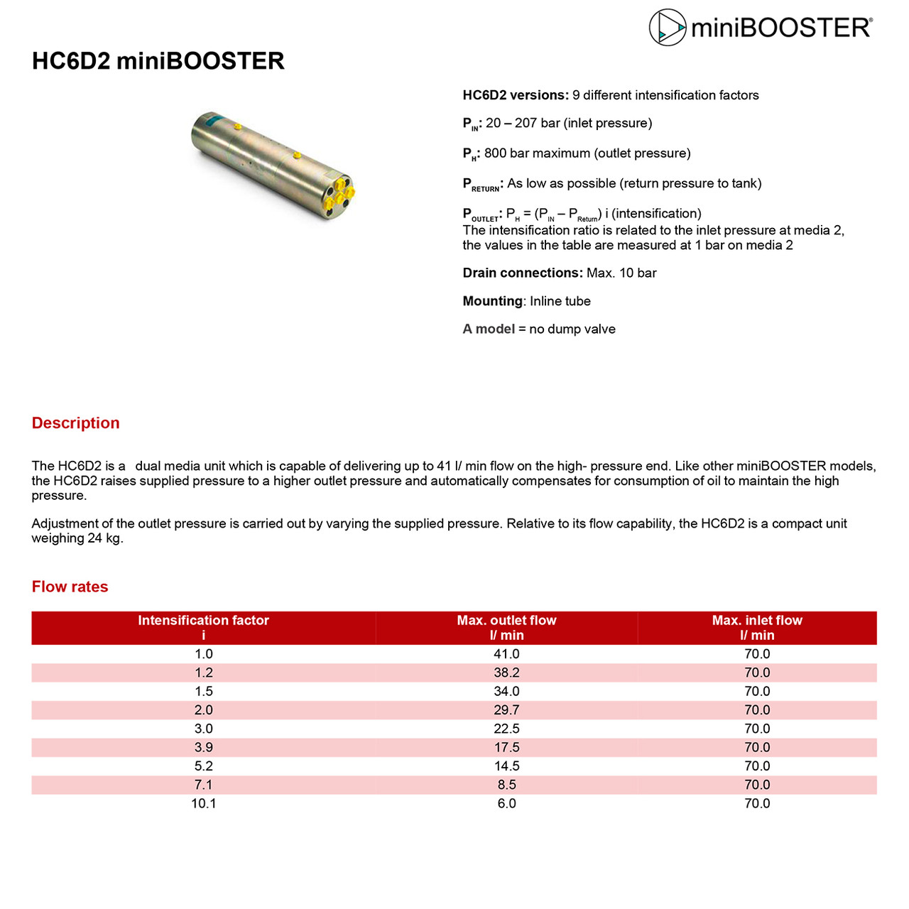 Мультипликатор двойного действия miniBOOSTER HC6D2 - фото 3 - id-p1543964143