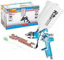 Фарбопульт пневматичний HVLP, форсунка 1.4мм, пластиковий бачок 600мл, 3 бар (C0858)