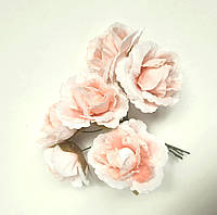Квіти для декору кремова Троянда пучок 6 шт