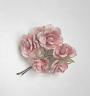 Квіти для декору Троянда палева пучок 6 шт