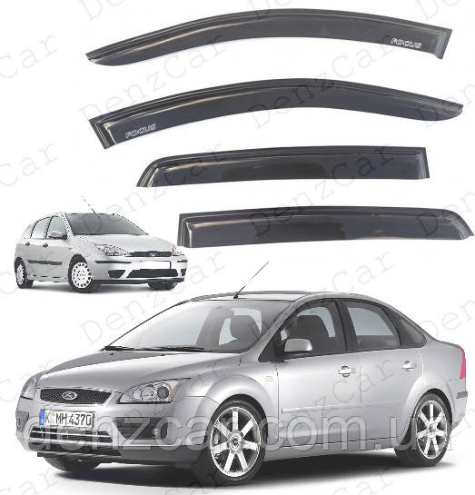 Ветровики FORD Focus II Sd/Hb 5d 2004-2010 (на скотчі)